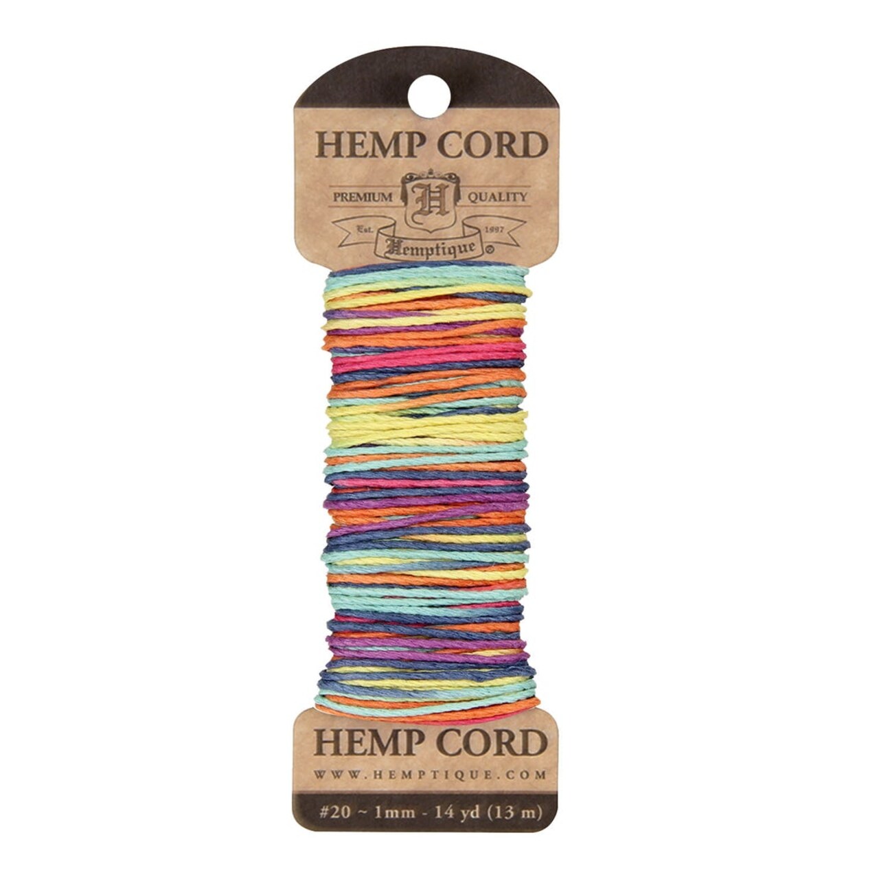 Hemptique 1mm Hemp Long Mini Cards Jewelry Bracelet Making Paper Crafting Scrapbooking Bookbinding Mixed Media Crocheting Macrame Gift Wrapping